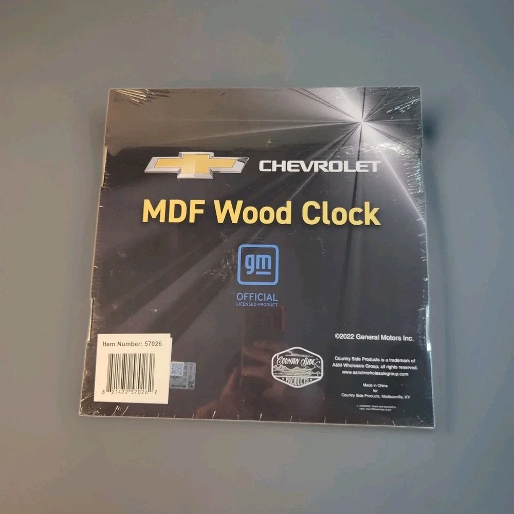 1969 Red Chevrolet Camaro Wooden Wall Clock GM Licensed 12